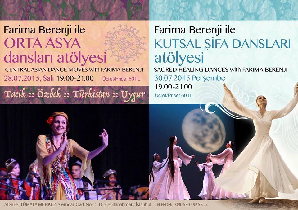 Central Asian Dance and Sacred Circle Workshops - Istanbul July 28, 30.